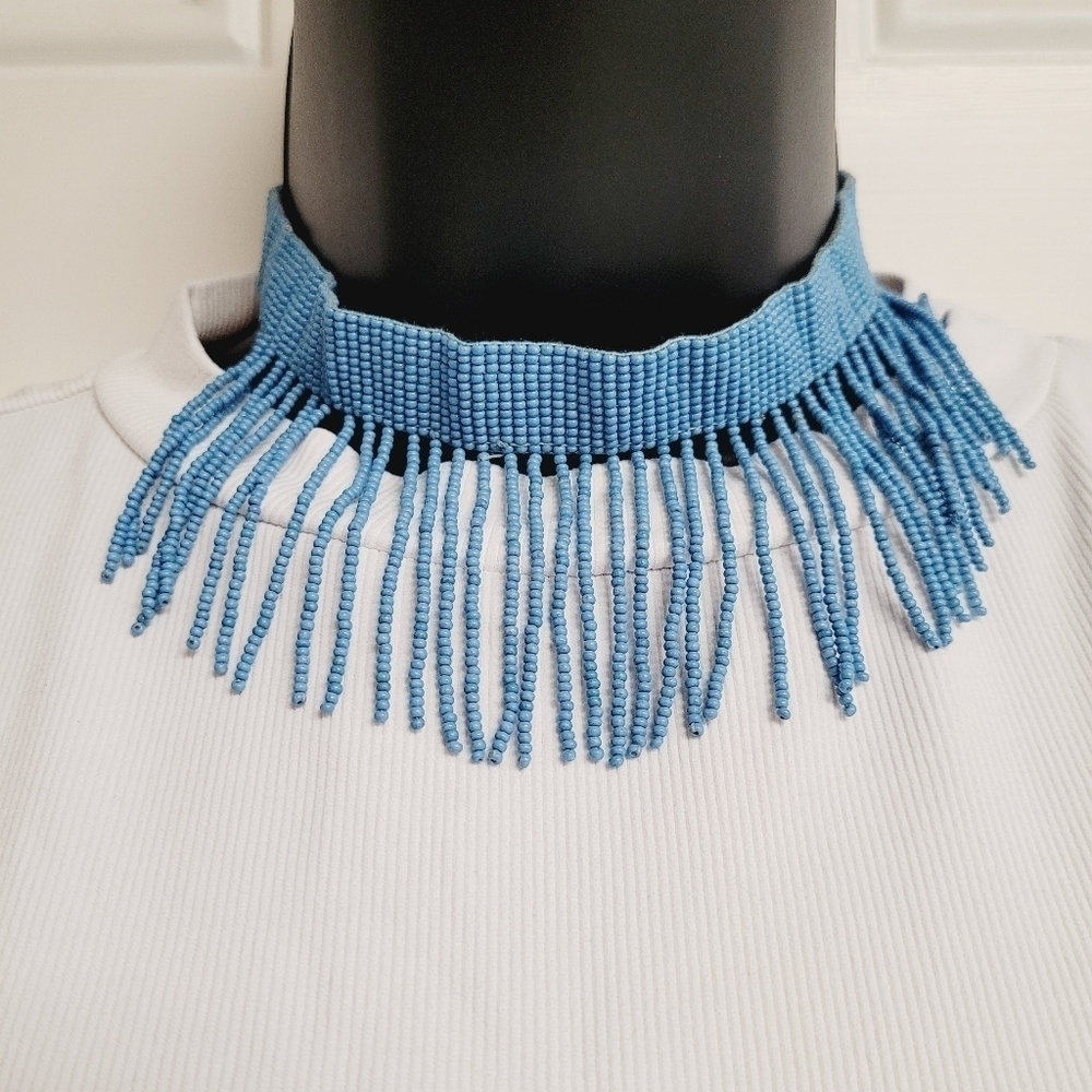 Shiraleah Chicago Women's blue beaded Jass choker‎ - Picture 4 of 7